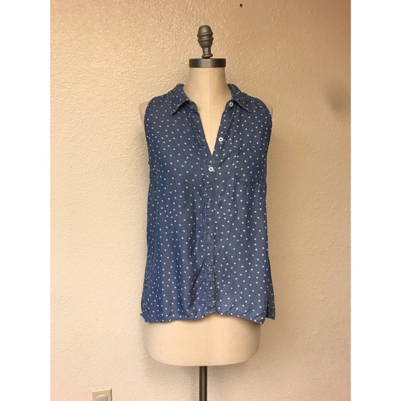 Splendid Tops - Splendid Chambray Dot Top